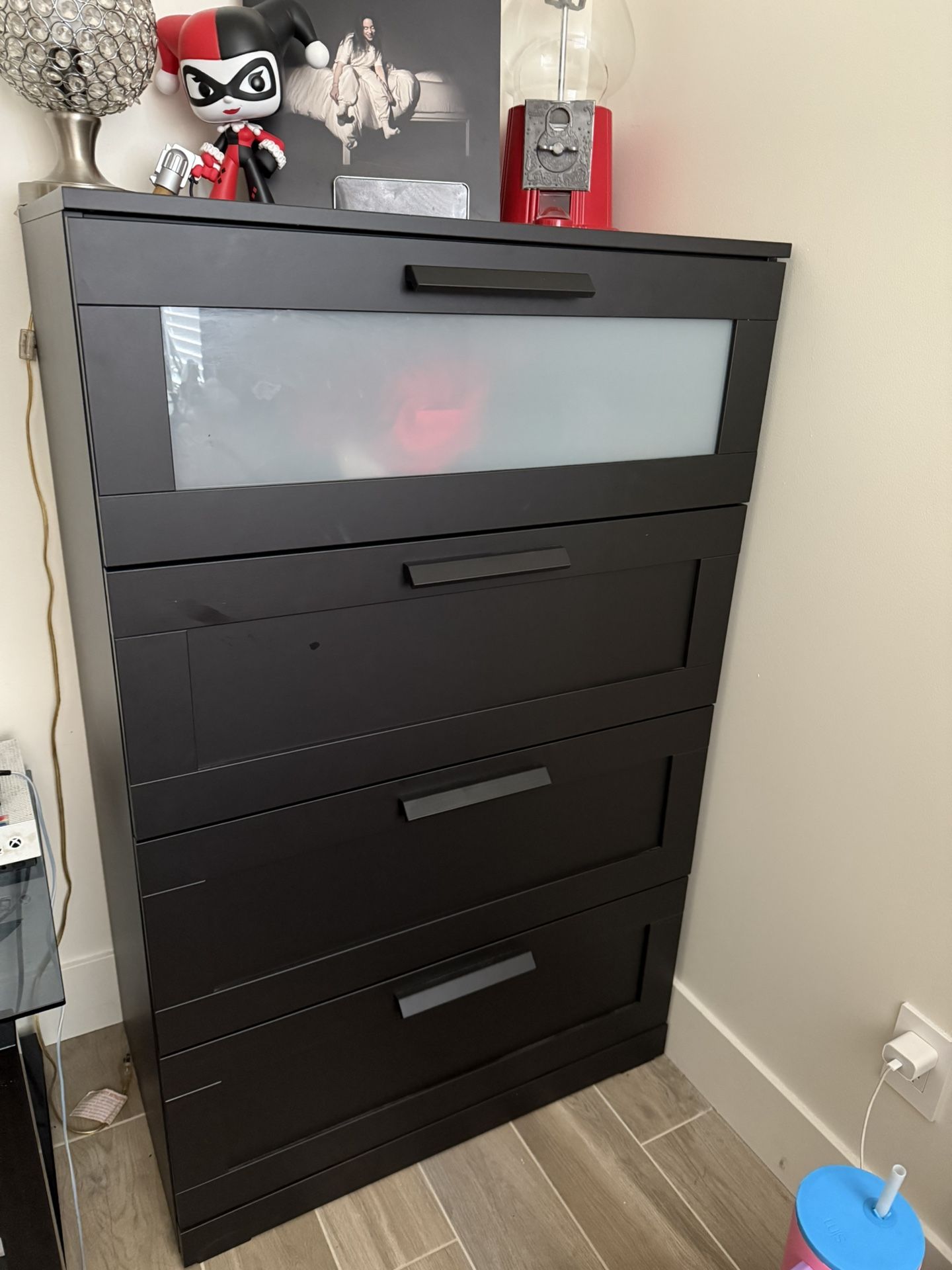 4-drawers Chest, Black