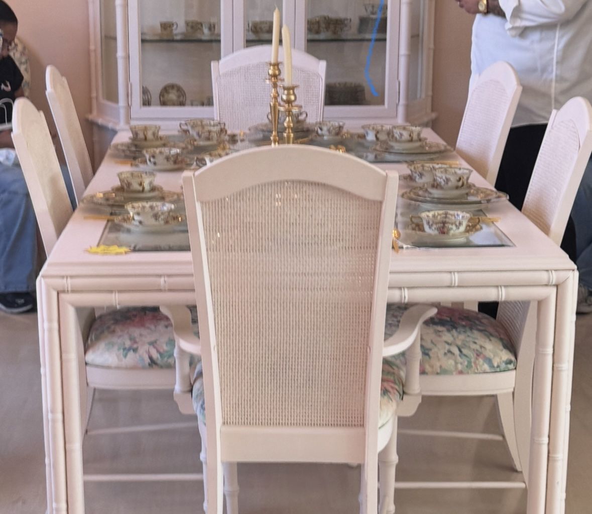 Dining Table 6 Chairs Bamboo