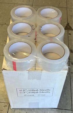 6 Rolls 2" x 110-Yard Clear Shipping Packing Tape