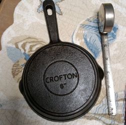 Crofton 6" Cast Iron Skillet Frying Pan Black Signal Serve Egg Pan