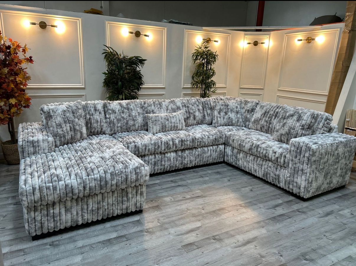 XL Corduroy Sofa Sectional Set - Free Delivery Promo 
