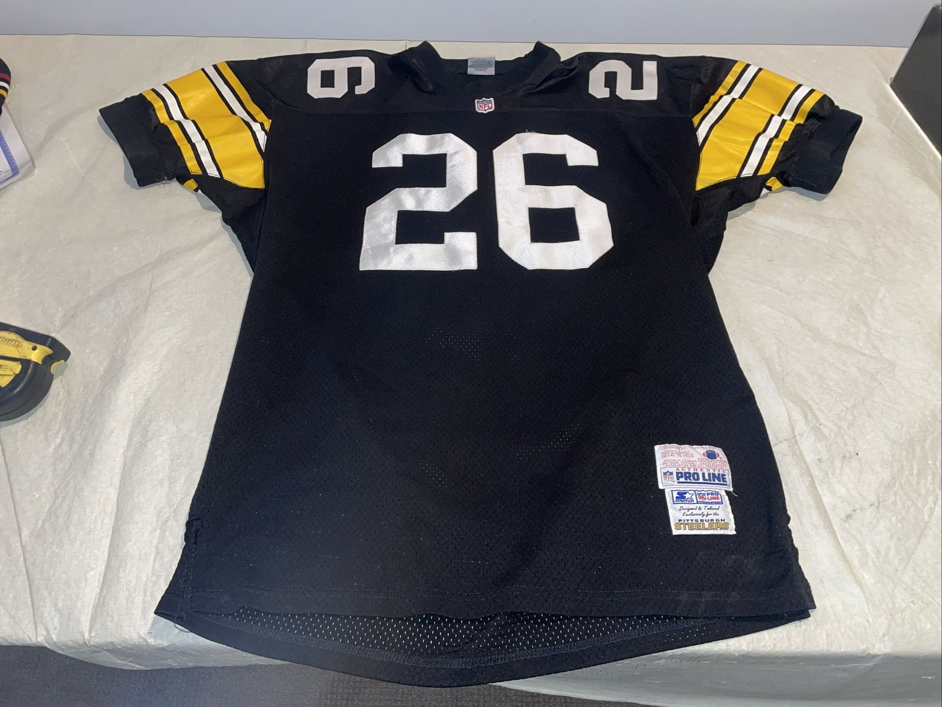 Authentic Rod Woodson Pittsburgh Steelers Starter Jersey Men 48 Clean Sewn Black