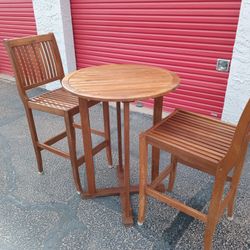 Tech Bay 3-piece High-rise Table And Chair Set Only