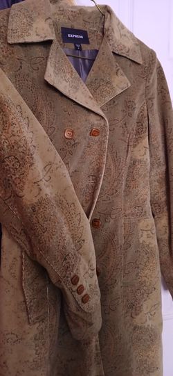 EXPRESS paisley corduroy coat/ Vintage Y2K