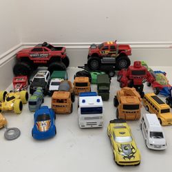 Lots Of Large Random Toy Cars For Kids 