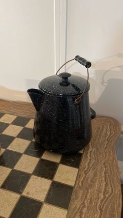 Speckled Enamel Coffee Percolator vintage