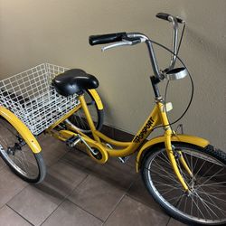 Yellow Popsport Adult Tricycle 