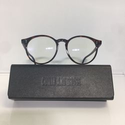 New Cutler and Gross 1224 DT01 Havana Round Plastic Retro Eyeglasses 50mm