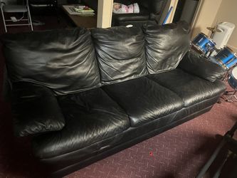 Black leather Living Room Set
