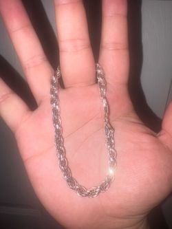 Sterling .925 Rope Chain Bracelet 9” 22gs