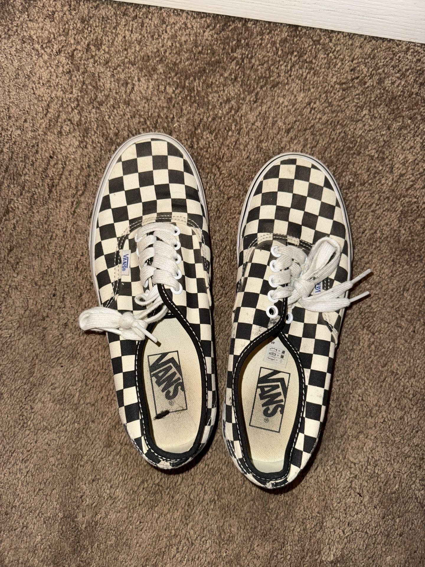 Size 6.5 Checkered Board Vans