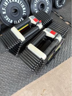 Powerblock 5-75lb adjustable dumbbells