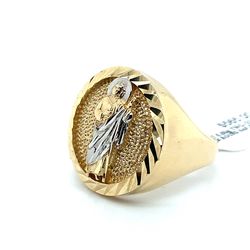 14kt Gold Two Tone Round San Judas Ring 6.60grams Size 10 157376 4