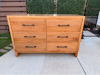 Wooden Dresser with Six Drawers