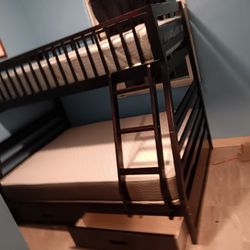 Twin/Full Bunkbed W/2 STORAGE DRAWERS(Mattress Included:$709)