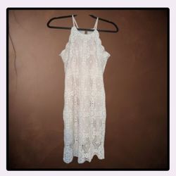 Cremieux White Lace Sleeveless Dress – XS
