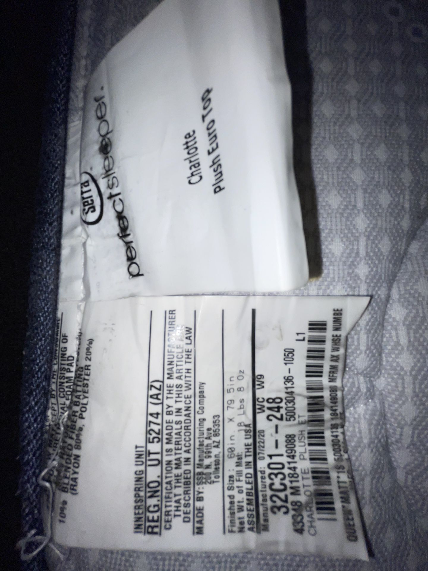 Serta Queen Plush Euro Top