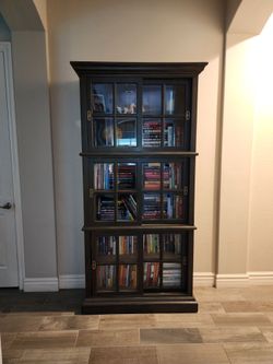 Bookcase with glass doors