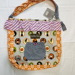 NEW Matilda Jane Halloween Fabric Trick Or Treat Tote Bag, Reversible, NWT