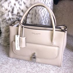 New Marc Jacobs Tan Taupe Leather Handbag New