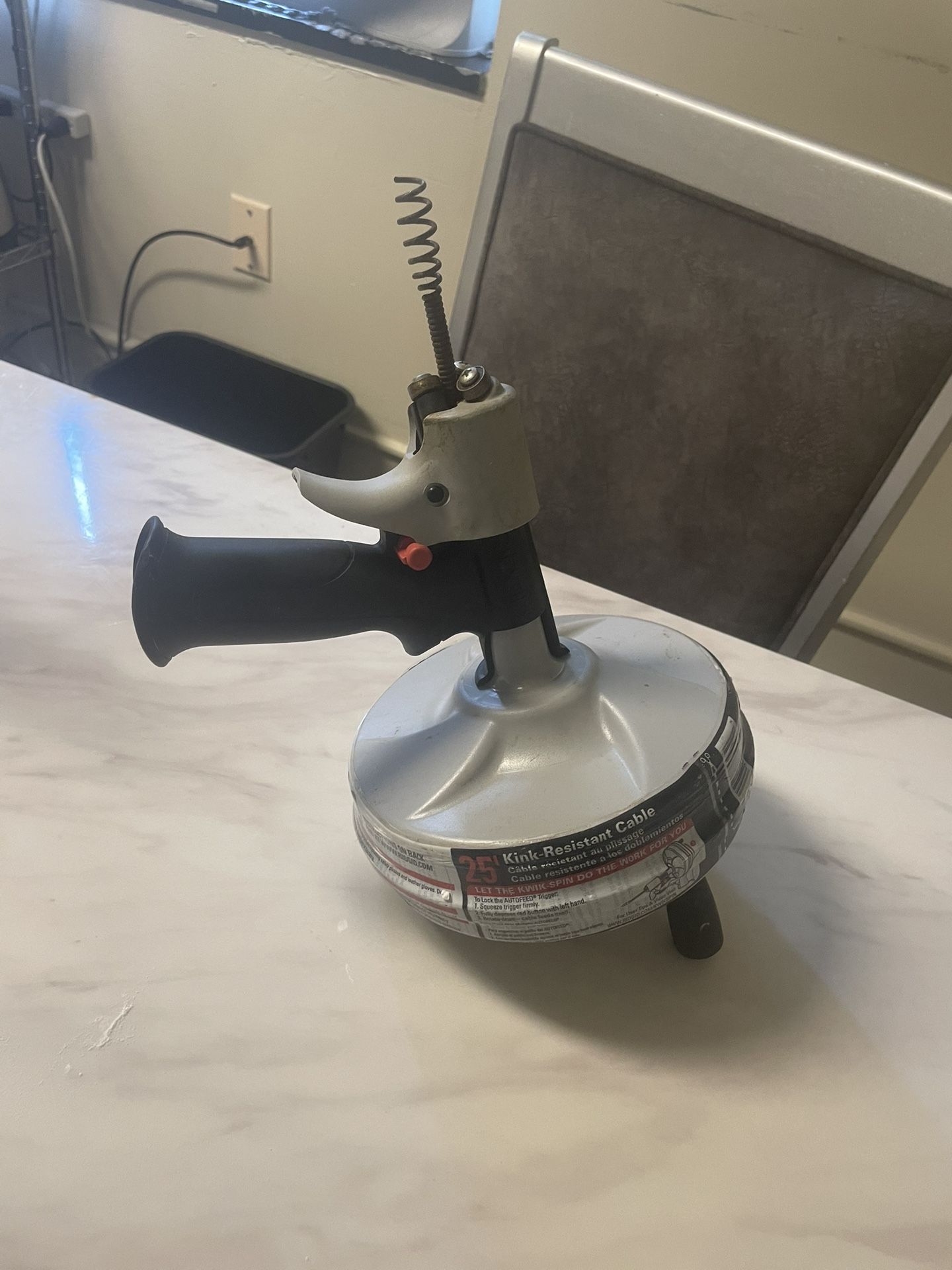 RIDGID Kwik-Spin+ drain cleaning tool