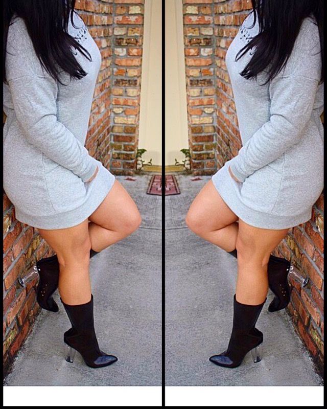 Black clear booties