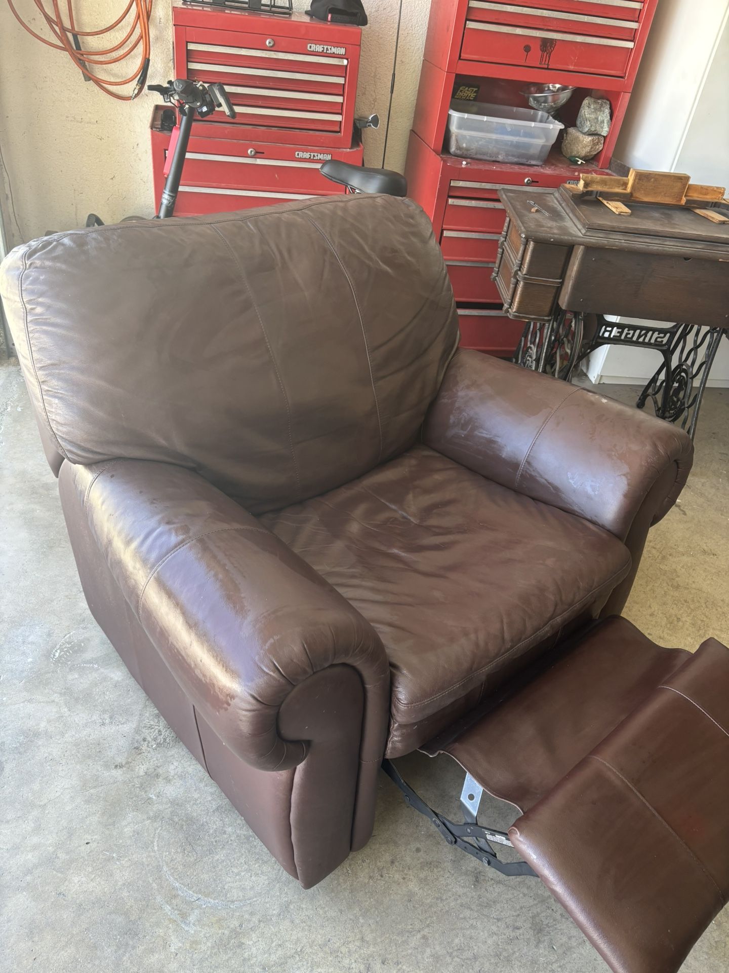 Brown Leather Reclining Chair
