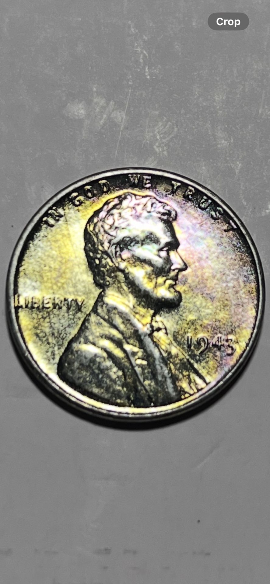 1943 P Steel Lincoln Wheat Penny Toned