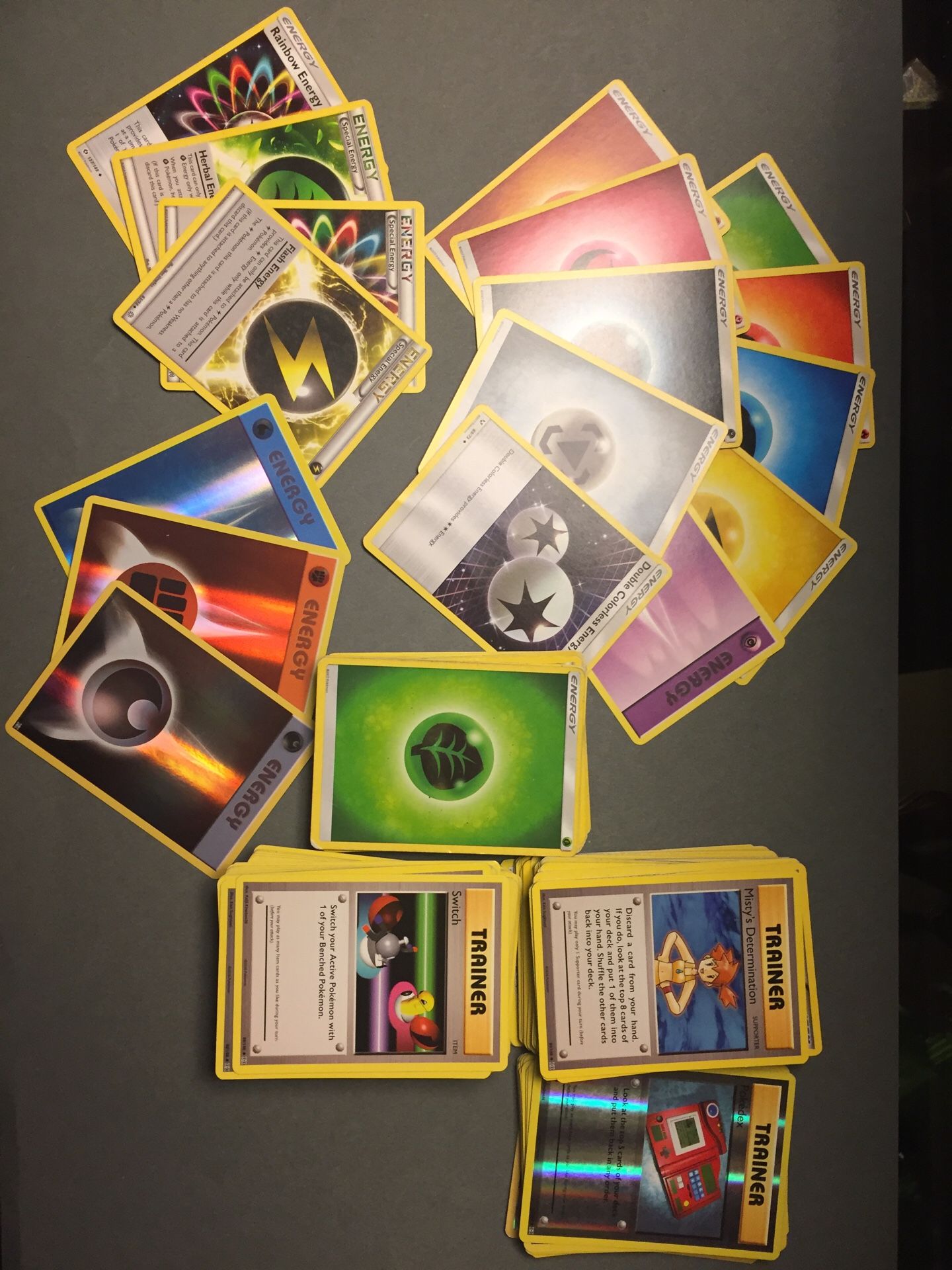 Pokemon Card Trainers and Energy’s