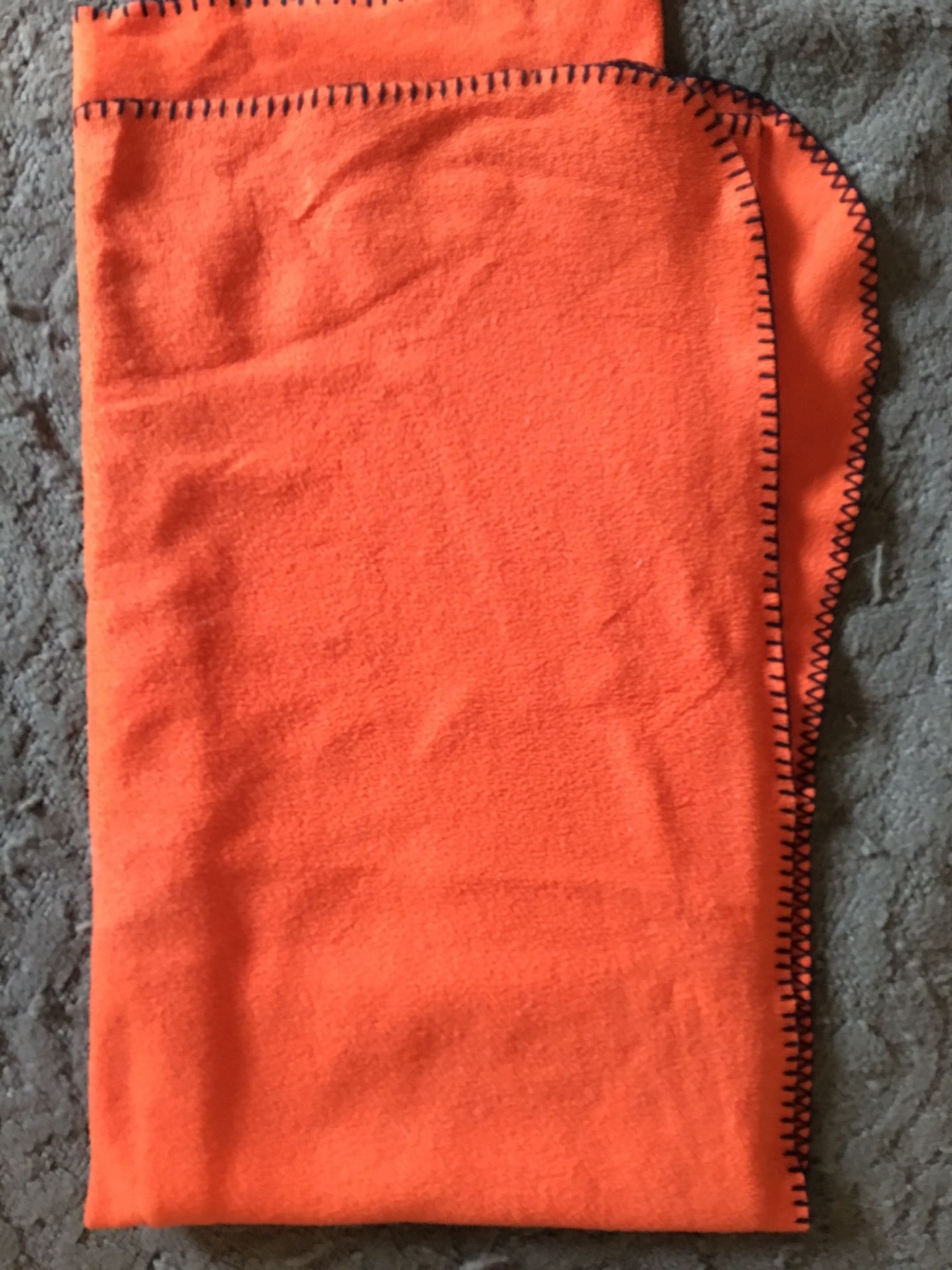 Orange Fleece Throw Blanket