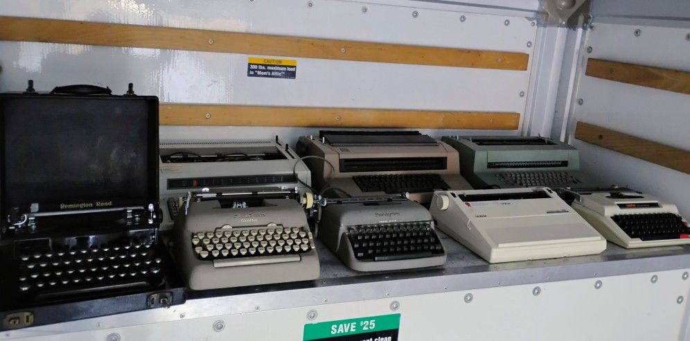 Lot Of 9 Vintage Typewriters. IBM, Remington, Smith Corona And Brother