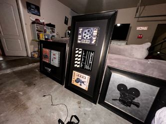 Cinema Themed Framed 3D Wall Art Set of 3