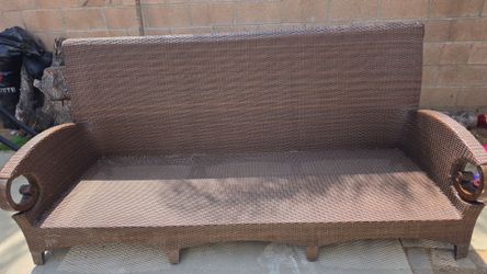 Rattan patio sofa