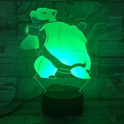 Blastoise Anime 3D Desk Lamp