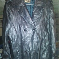 Leather Trenchcoat For Men Or Woman Make Offer