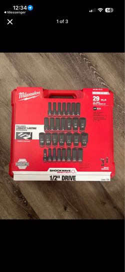 Milwaukee 29pc 1/2” Deep Impact Sockets (mm/sae)