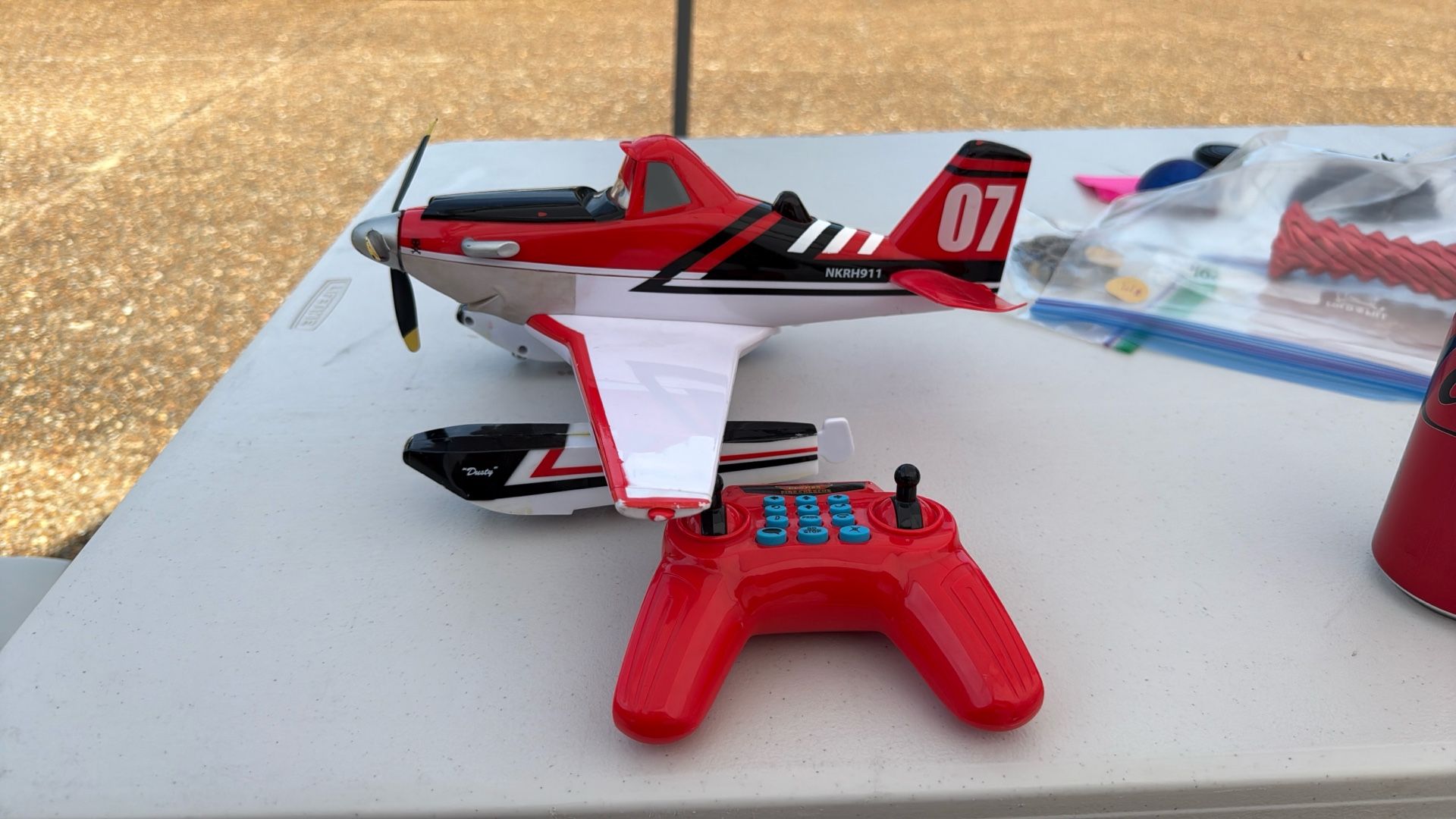 Disney Planes Fire Rescue RC Dusty U Command RC Thinkway Toy No Remote-Works