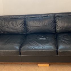 Black Leather Couch