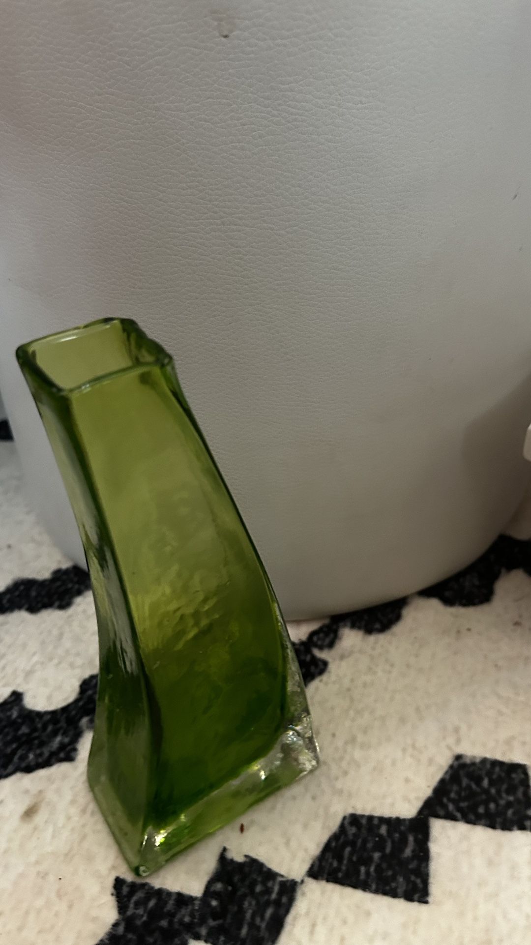Asymmetrical Green Vase