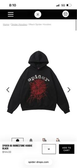 Og rhinestone spider hoodie
