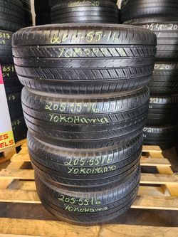 205 55R 16 USED TIRES YOKOHAMA 2055516 USED TIRES (SET) MOUNT BALANCE INCLUDED