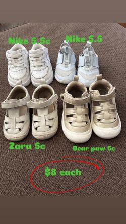 Toddler Shoes $8 Each 