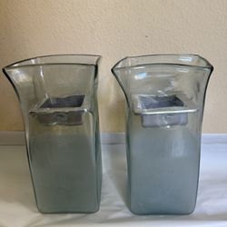 Candle Votives 12”x6”x6” Handmade glass