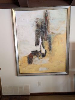 Huge Hand Embellished Giclee Painting