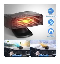 24V 180W Portable Car Heater And Fan 2 In Defroser And Defogger 360 Rotating Base