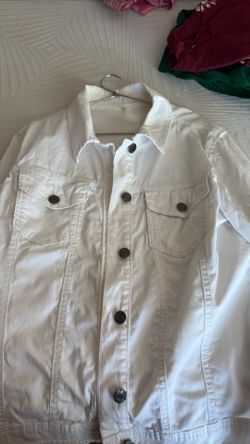 White denim jacket women medium size