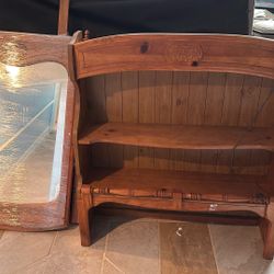 3 Piece Child’s Room Furniture With Hutch,Mirror &Headboard