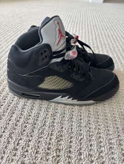 Nike Air Jordan 5 Black Metallic Silver 2016 Size 11