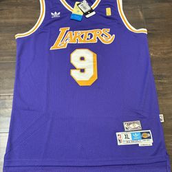 New Los Angeles Lakers Nick Van Exel Jersey Throwback Hardwood Classics #9 Home And Away // Purple And Gold 