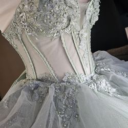 Sage Green Quinceanera Dress